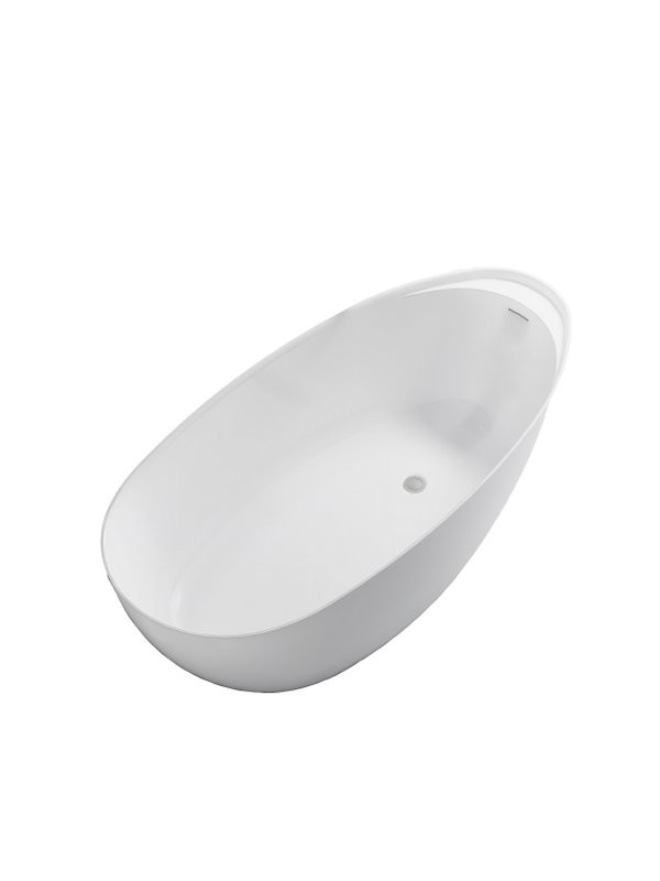 Ванна из искусственного камня Астра-Форм Исида 170x80 см, отдельностоящая, белая, овальная
