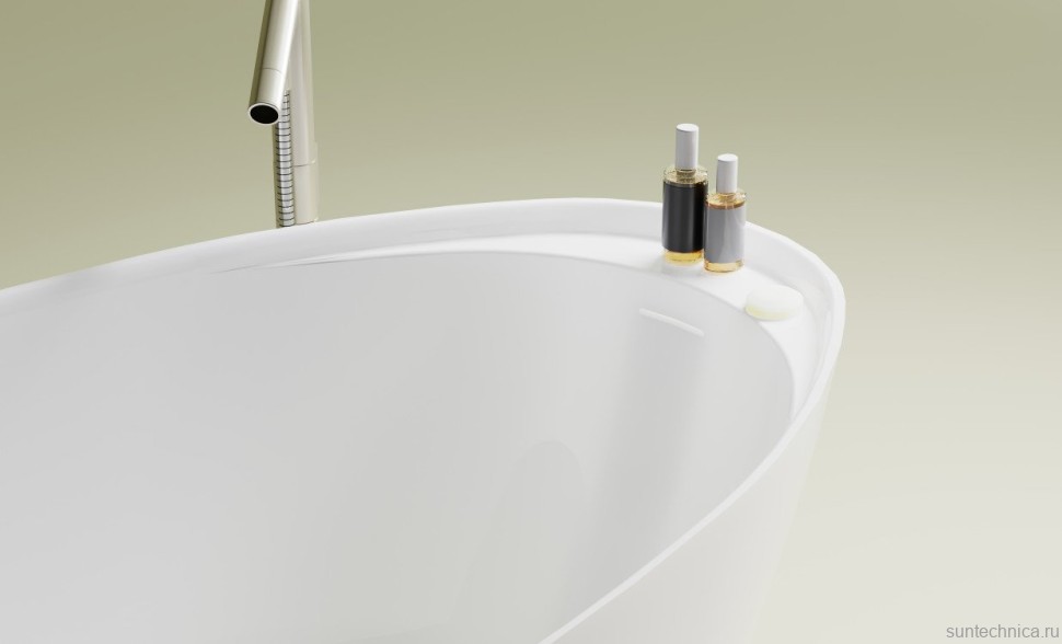 Ванна из искусственного камня Астра-Форм Исида 170x80 см, отдельностоящая, белая, овальная