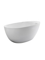 Ванна из искусственного камня Астра-Форм Исида 170x80 см, отдельностоящая, белая, овальная