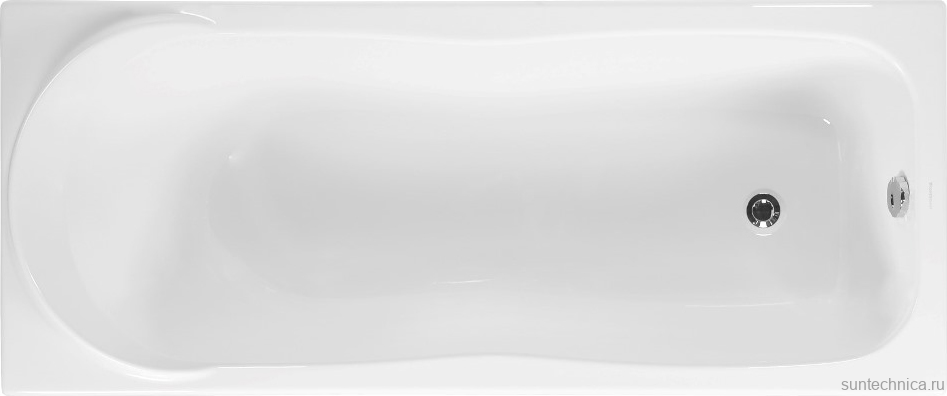 Акриловая ванна Vagnerplast Penelope 170x70 см, пристенная, ультрабелая, с каркасом