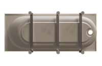 Акриловая ванна Radomir Виктория лайт Ангосто 170x70 см, встраиваемая, белая, на ножках