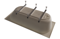 Акриловая ванна Radomir Виктория лайт Ангосто 170x70 см, встраиваемая, белая, на ножках