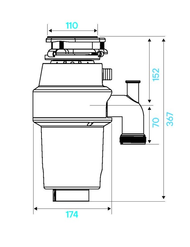 Комплект Мойка GranFest Quadro GF-Q561 иней + Измельчитель KUCHENSTERN Muhle