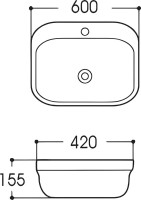 Накладная раковина AQUATEK Амадео AQ6042-00