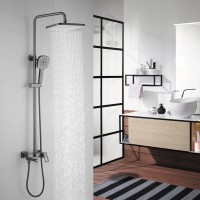 Душевая стойка Shevanik S8236T оружейная сталь