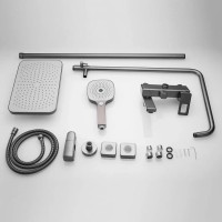 Душевая стойка Shevanik S8236T оружейная сталь