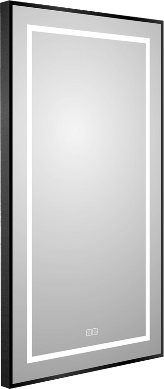 Зеркало BelBagno Kraft 90x50, с подсветкой, с подогревом, черный