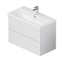 Тумба под раковину без столешницы AM.PM Gem 80 подвесная, 2 ящика, белый глянец