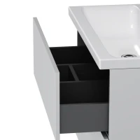 Тумба под раковину без столешницы AM.PM Gem 80 подвесная, 2 ящика, белый глянец
