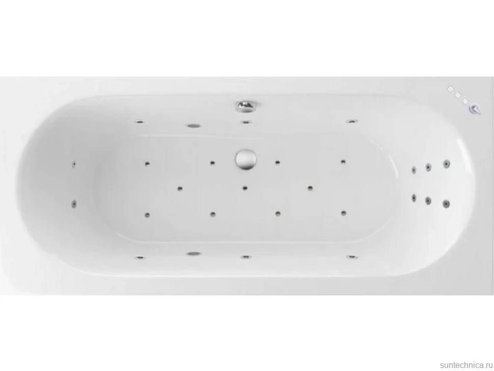 Акриловая ванна Excellent Oceana WAEX.OCE16.ULTRA 160x75 см, встраиваемая, с гидромассажем, белая, с каркасом, со сливом-переливом
