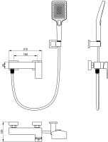 Смеситель для душа Wonzon & Woghand WW-88048068-BG брашированное золото