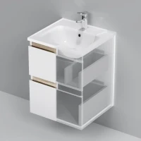 Тумба с раковиной AM.PM X-Joy 50 подвесная, 2 ящика, белый глянец