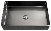 Накладная раковина AltroBagno Solido 001022 MtGr 60 оружейная сталь, прямоугольная, нержавеющая сталь