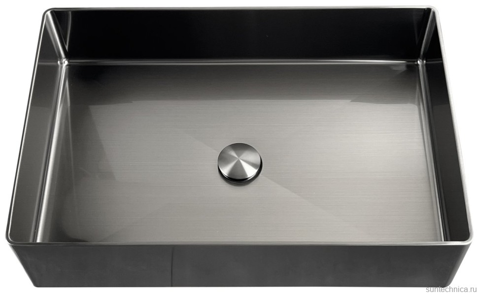 Накладная раковина AltroBagno Solido 001022 MtGr 60 оружейная сталь, прямоугольная, нержавеющая сталь