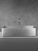 Накладная раковина AltroBagno Solido 001022 MtGr 60 оружейная сталь, прямоугольная, нержавеющая сталь