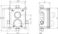 Душевой комплект Shouder Romer 0264107 С ВНУТРЕННЕЙ ЧАСТЬЮ, с изливом, матовое золото