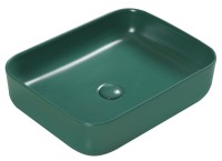 Накладная раковина SantiLine SL-1051G зеленая матовая