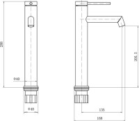 Смеситель для раковины Fashun A51233 сатин Смеситель для раковины Fashun A51233 сатин