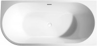 Акриловая ванна Abber AB9257-1.7 R 170x80 см, угловая, правая, пристенная, белая, асимметричная, с каркасом, со сливом-переливом
