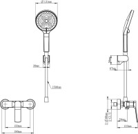 Смеситель для душа Wonzon & Woghand WW-B2585-MW матовый белый