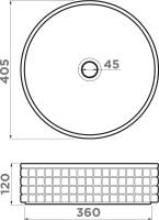 Накладная раковина Omoikiri Akira 40 WH, белая