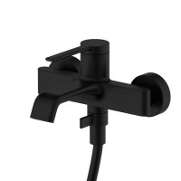 Смеситель для ванны с душевым гарнитуром, Черный матовый, AQUAme Asti AQM6412MB