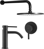 Комплект для ванной Paffoni Light KITLIG011NO071 С ВНУТРЕННЕЙ ЧАСТЬЮ, черный