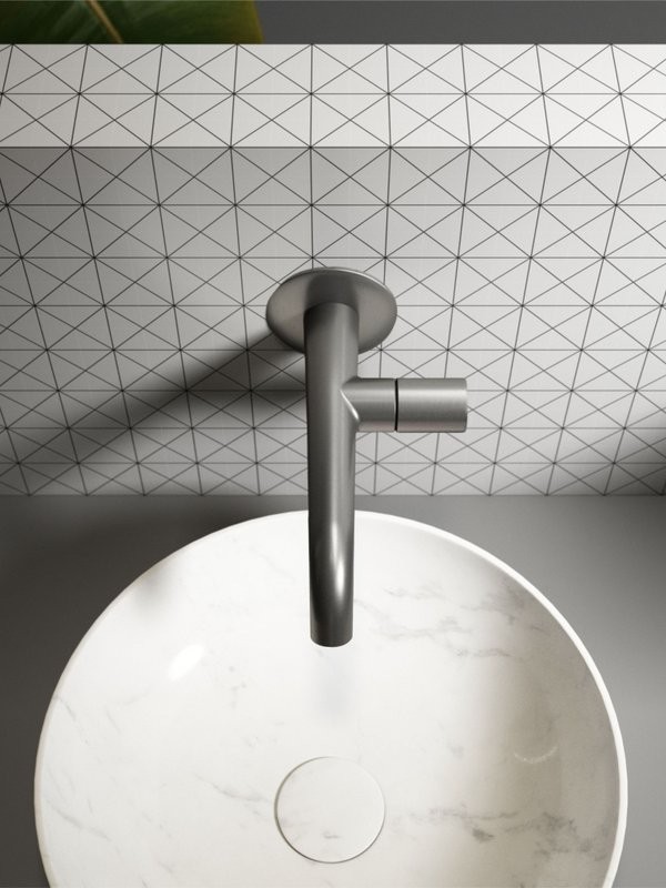 Смеситель для раковины AltroBagno Bilancia AltroBagnoBilancia010803GM С ВНУТРЕННЕЙ ЧАСТЬЮ, оружейная сталь