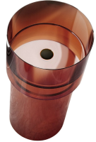 Раковина напольная Abber Kristall AT2701Opal 45 коричневая, круглая