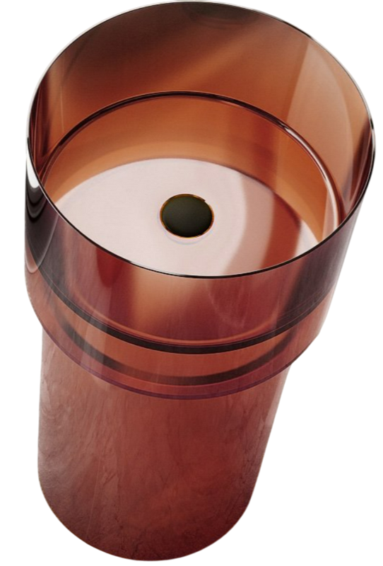 Раковина напольная Abber Kristall AT2701Opal 45 коричневая, круглая