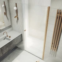 Душевая дверь в нишу Maybahglass MGD-814-2 90 см, профиль бронза, стекло сатин