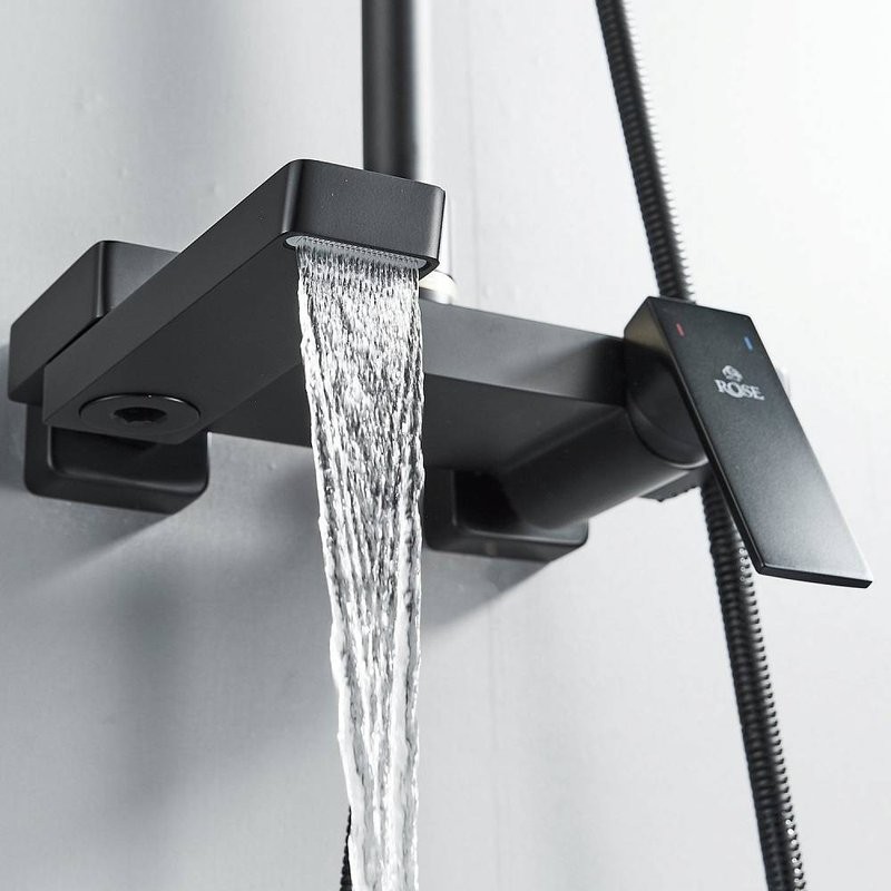 Душевая стойка Rose R1836H черная