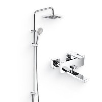 Душевой комплект Смеситель Wasserkraft Alme 1501 + Стойка A017