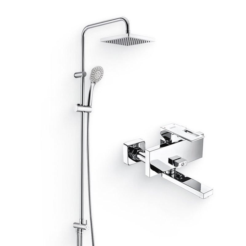 Душевой комплект Смеситель Wasserkraft Alme 1501 + Стойка A017