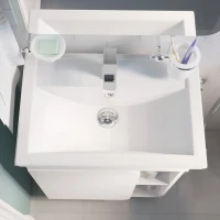Мебель для ванной комнаты 1MarKa Nuvo 70Н напольная, белый глянец