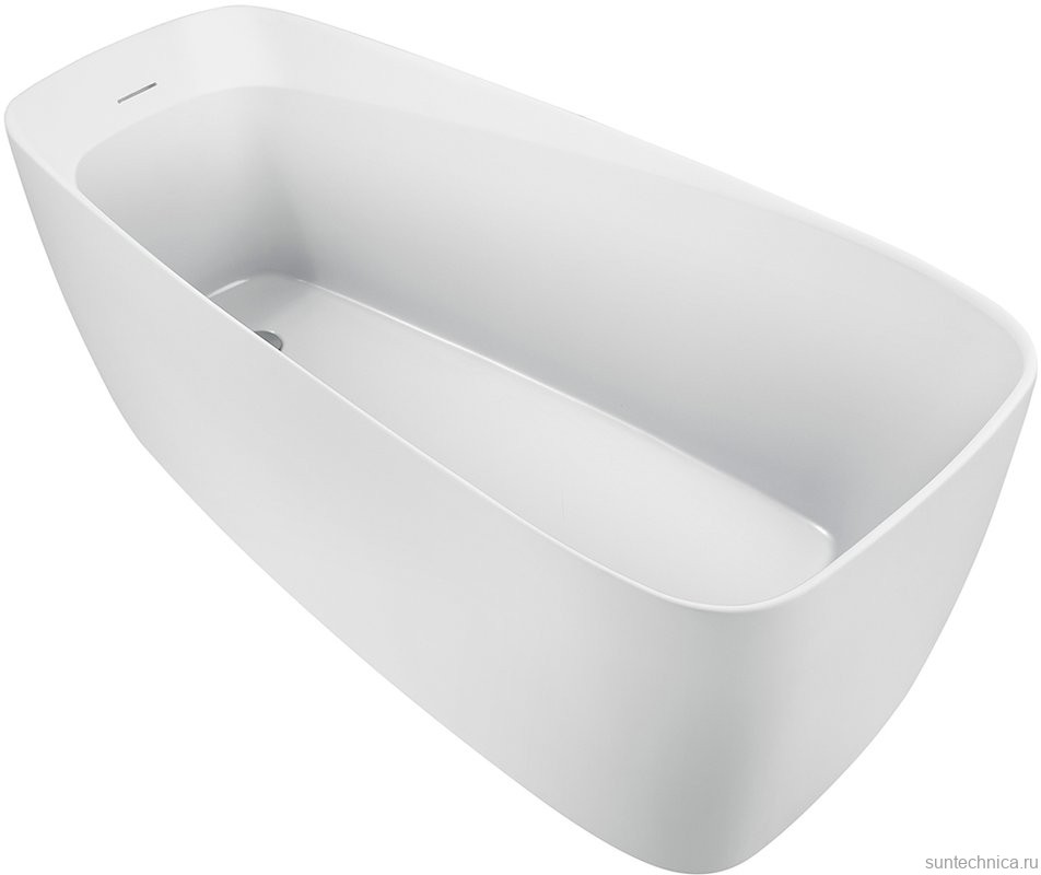 Акриловая ванна Aquanet Trend 260046 170x80 см, левая, отдельностоящая, белая, овальная, на ножках, со сливом-переливом