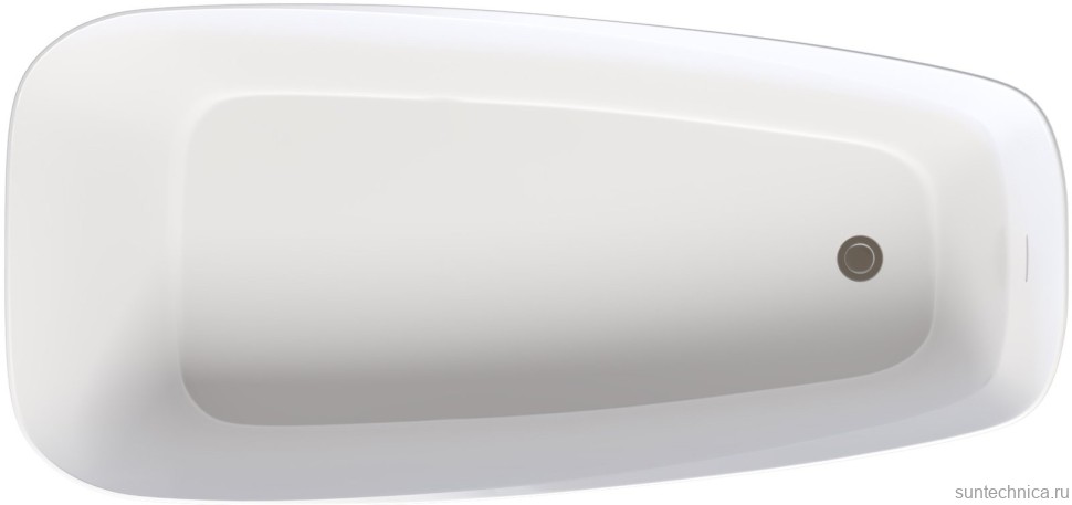Акриловая ванна Aquanet Trend 260046 170x80 см, левая, отдельностоящая, белая, овальная, на ножках, со сливом-переливом