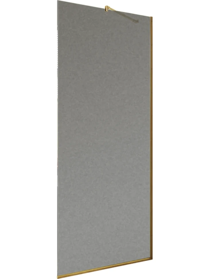 Душевая перегородка Maybahglass MGD-682-3у 109 см, профиль золото, стекло графит матовое