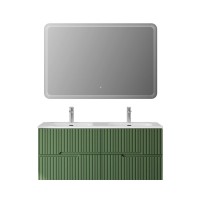 Тумба с раковиной Cezares Duet 120 фисташковый софт, раковина Cezares CZR-8095-120-2 двойная