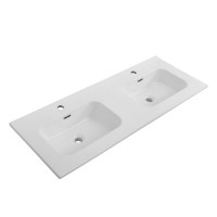 Тумба с раковиной Cezares Duet 120 фисташковый софт, раковина Cezares CZR-8095-120-2 двойная