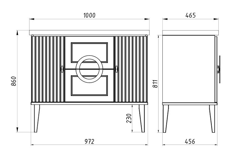Тумба с раковиной ASB-Woodline Федерика 100 напольная, белая