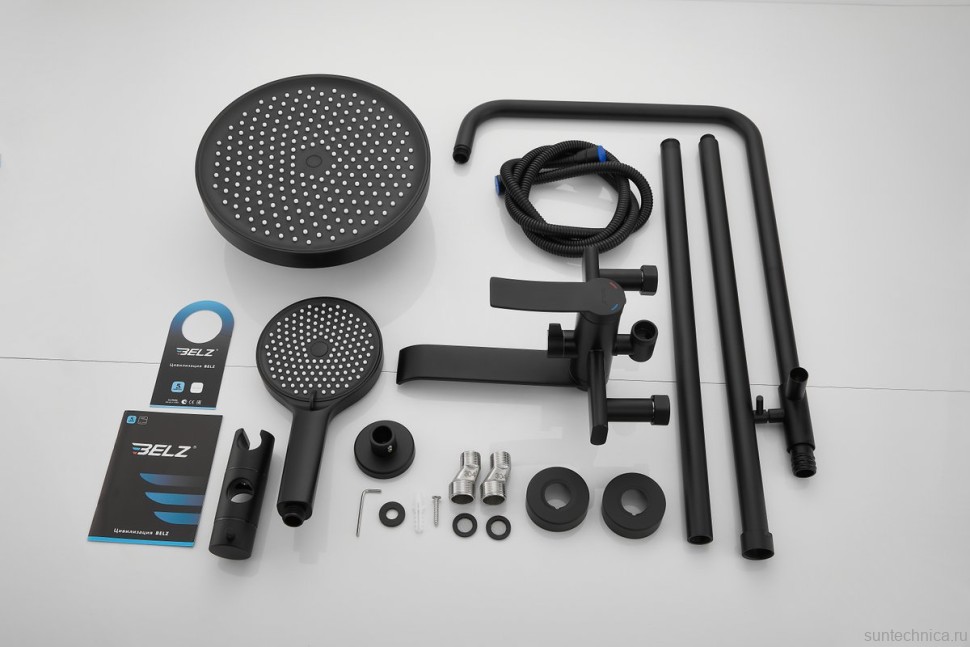 Душевая стойка BELZ B812 B24812-7 матовая черная