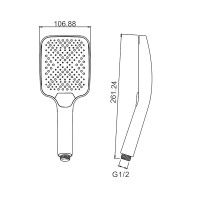 Душевая лейка Splenka S450 S450.52.06 черный