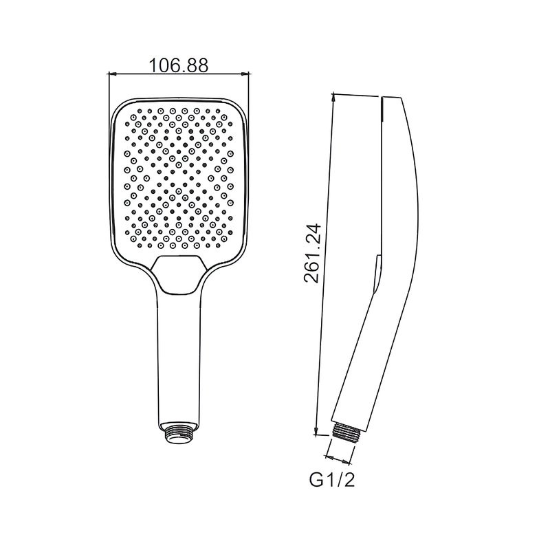 Душевая лейка Splenka S450 S450.52.06 черный