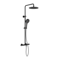 Душевая стойка Sancos Etna SC9008MB с термостатом, черная матовая