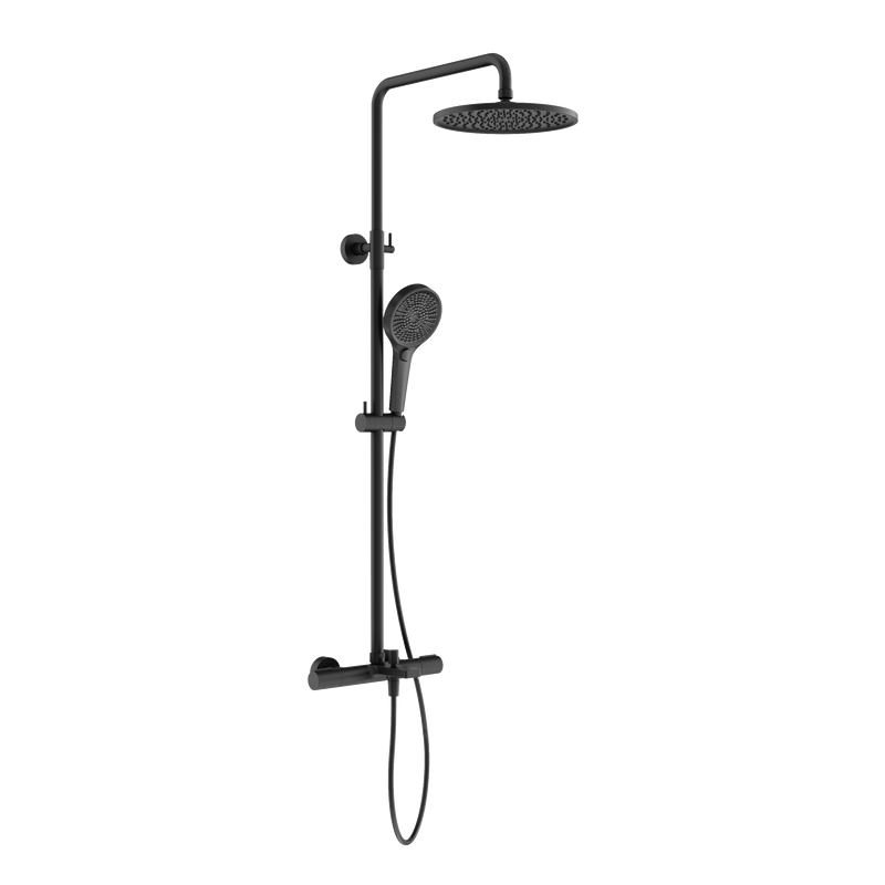 Душевая стойка Sancos Etna SC9008MB с термостатом, черная матовая