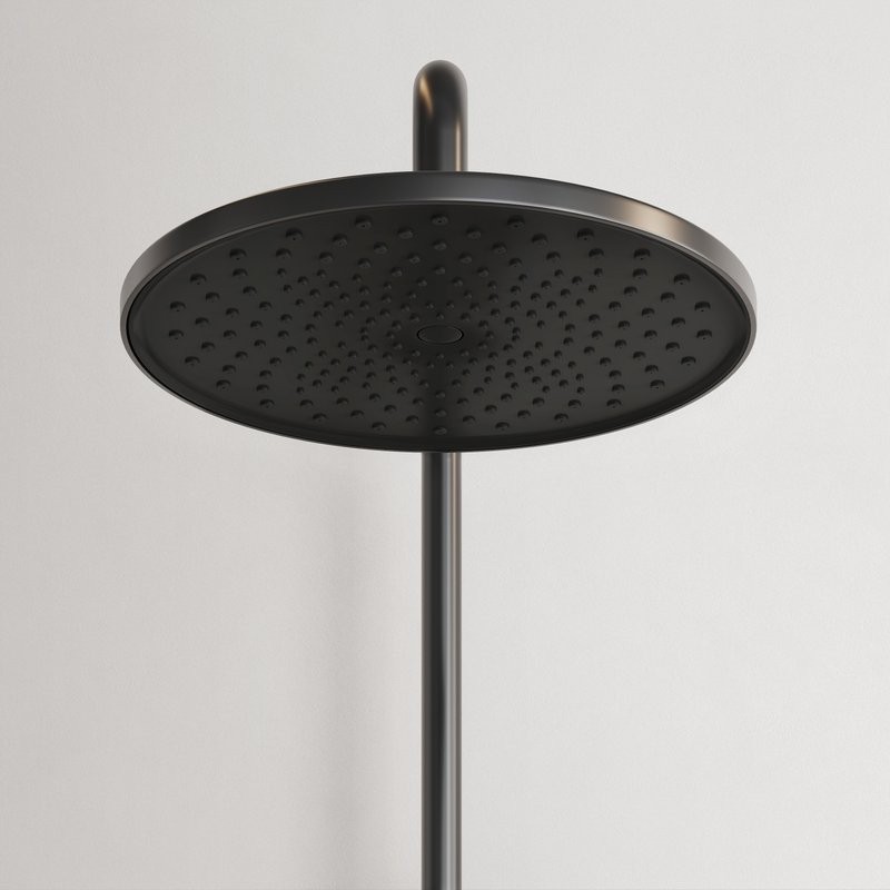 Душевая стойка Sancos Etna SC9008MB с термостатом, черная матовая