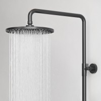 Душевая стойка Sancos Etna SC9008MB с термостатом, черная матовая