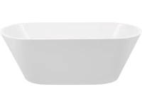 Акриловая ванна BelBagno BB61-1700-W0 170x75 см, отдельностоящая, белая, овальная, на ножках, с донным клапаном