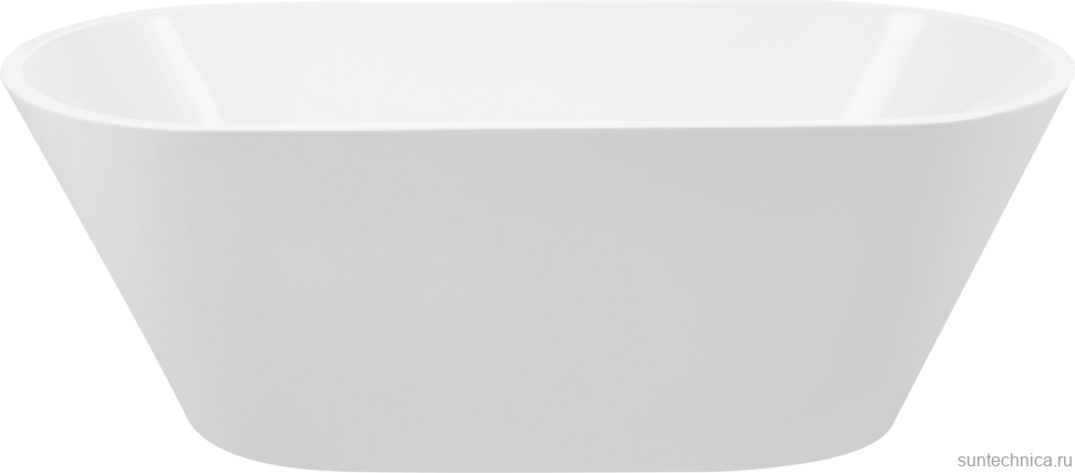 Акриловая ванна BelBagno BB61-1700-W0 170x75 см, отдельностоящая, белая, овальная, на ножках, с донным клапаном